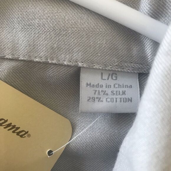 NWT TOMMY BAHAMA HARBOR ISLAND L/S SILK BLEND CAMP SHIRT - Picture 8 of 12